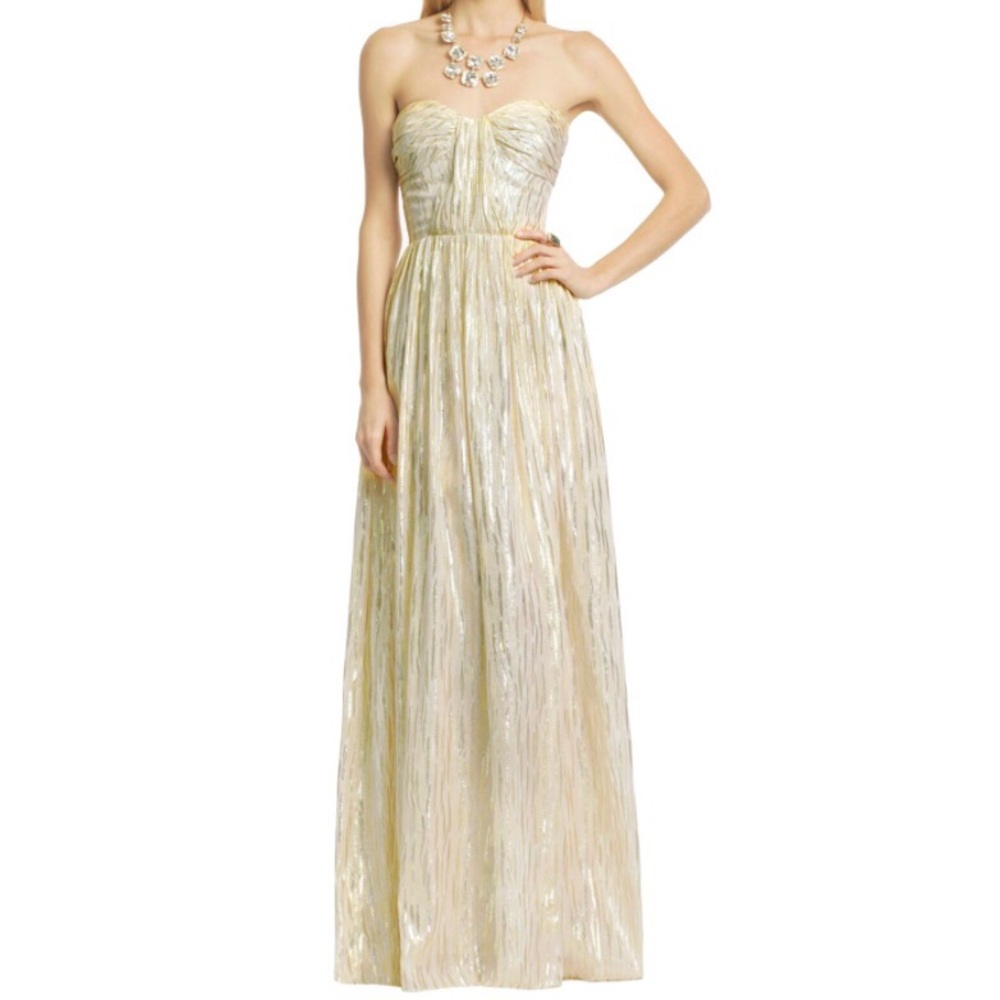 ERIN FETHERSTON Monique Metallic Silk Dress